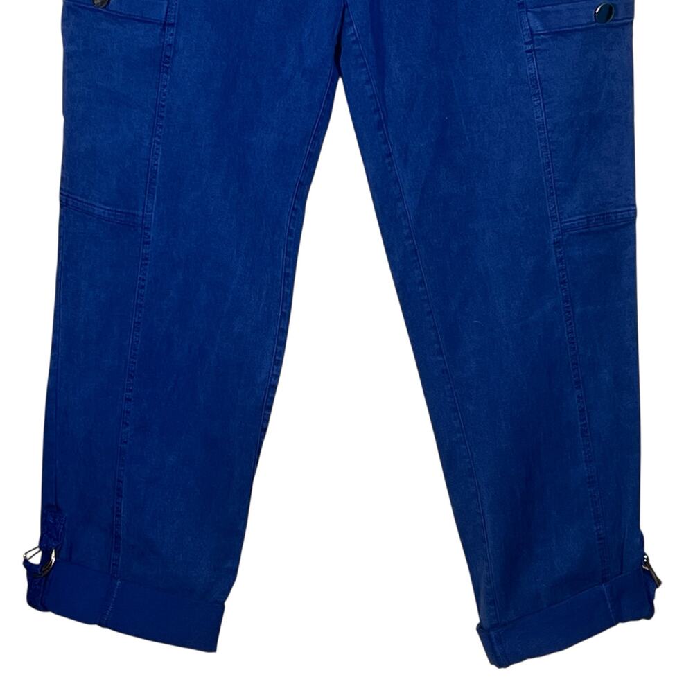 Soft Surroundings “Mira Vista Eyelet Crop Pants” in Patriot Blue Size Small NWT - Picture 3 of 15